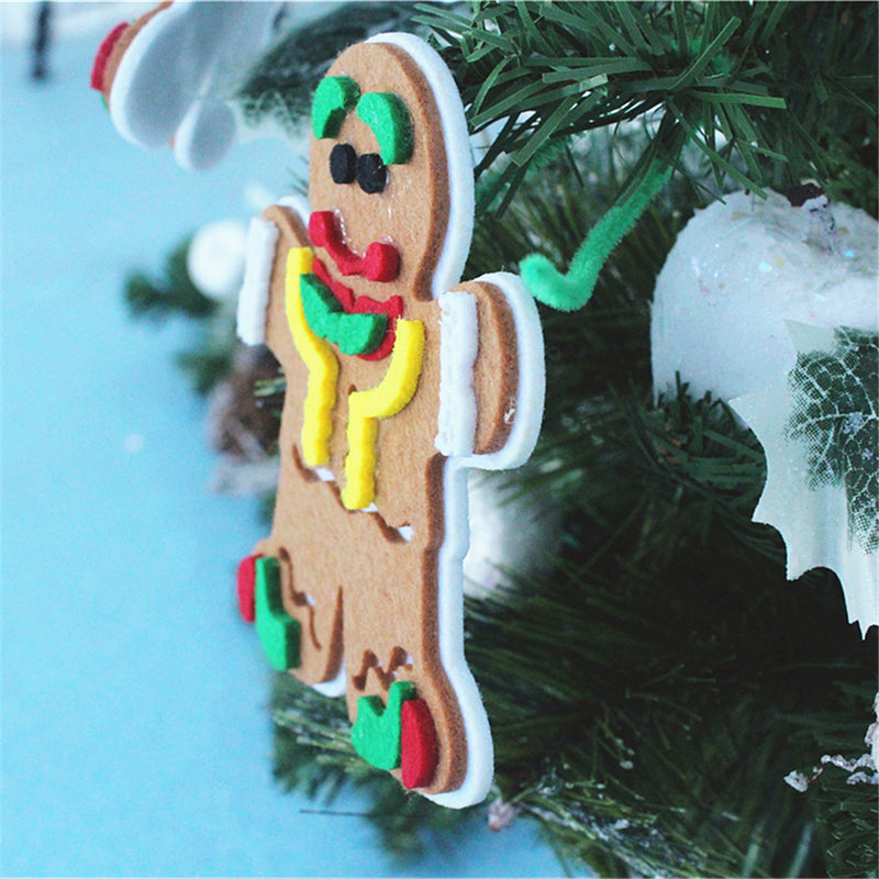 1 Pieces Fabric Gingerbread Man Christmas Tree Hanging Ornaments Xmas Festival Children's Gifts Pendant Home Decorations