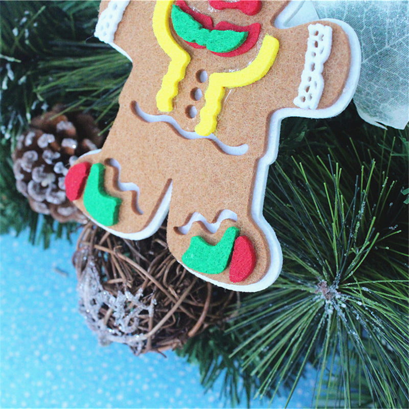 1 Pieces Fabric Gingerbread Man Christmas Tree Hanging Ornaments Xmas Festival Children's Gifts Pendant Home Decorations