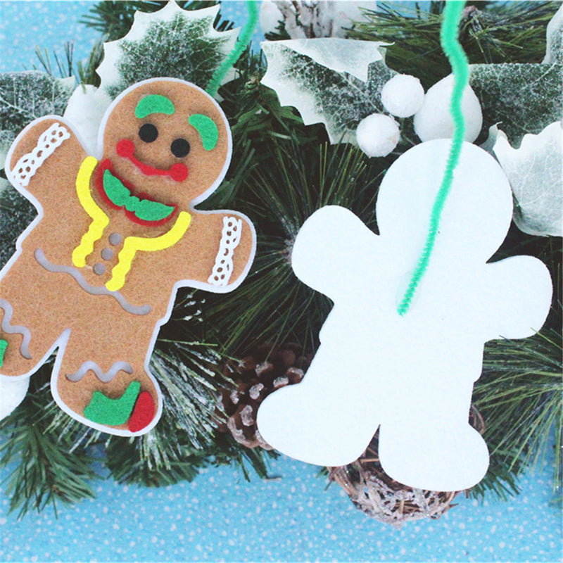 1 Pieces Fabric Gingerbread Man Christmas Tree Hanging Ornaments Xmas Festival Children's Gifts Pendant Home Decorations