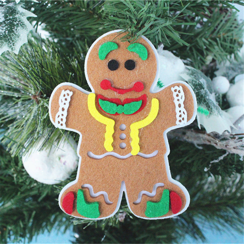 1 Pieces Fabric Gingerbread Man Christmas Tree Hanging Ornaments Xmas Festival Children's Gifts Pendant Home Decorations