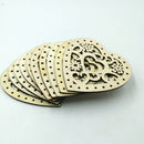 10 Pieces DIY Event Party Supplies Wedding Engagement Accessories Hollow Cut Out Wooden Heart Favors Gift Wedding Decorations