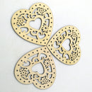 10 Pieces DIY Event Party Supplies Wedding Engagement Accessories Hollow Cut Out Wooden Heart Favors Gift Wedding Decorations
