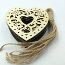 10 Pieces DIY Event Party Supplies Wedding Engagement Accessories Hollow Cut Out Wooden Heart Favors Gift Wedding Decorations