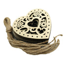 10 Pieces DIY Event Party Supplies Wedding Engagement Accessories Hollow Cut Out Wooden Heart Favors Gift Wedding Decorations