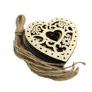10 Pieces DIY Event Party Supplies Wedding Engagement Accessories Hollow Cut Out Wooden Heart Favors Gift Wedding Decorations
