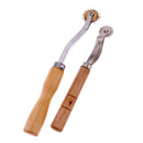 2 Pieces Serrate Edge Pattern Tracer Tracing Wheel Tailor Marker Sewing Tools Wooden Handle