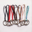 10 Pieces Assorted New Braided Leather Rope Woven Keychain Keyrings Metal Key Chain Car Key Ring Key Fob Gifts
