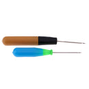 2 Pieces/Set Plastic and Faux Wood Handle Sewing Awl Hand Stitcher Shoe Repair Tool for DIY Sewing Repairing Canvas Leather Thick Fabric