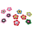 10 Pieces 4.5cm Leather Flower Rivet Appliques Decorative Accessories DIY Decoration