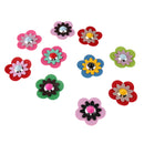 10 Pieces 4.5cm Leather Flower Rivet Appliques Decorative Accessories DIY Decoration