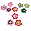10 Pieces 4.5cm Leather Flower Rivet Appliques Decorative Accessories DIY Decoration