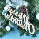 Merry Christmas Wooden Christmas Tree Ornament Home Door Hanging Decoration