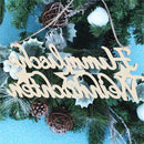 Weihnachten Design Wood Christmas Tree Ornament Home Door Hanging Decoration Gold