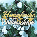 Weihnachten Design Wood Christmas Tree Ornament Home Door Hanging Decoration Gold