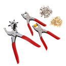 3 Pieces Revolving Hole Punch&Eyelet Plier &Press Snap Plier with Snap Buttons Grommet