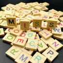 100 Pieces Wooden Tiles Colorful Letters Alphabet Board Craft Spelling Toys Games