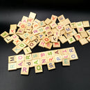 100 Pieces Wooden Tiles Colorful Letters Alphabet Board Craft Spelling Toys Games