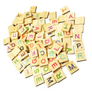 100 Pieces Wooden Tiles Colorful Letters Alphabet Board Craft Spelling Toys Games
