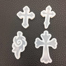 4 Pieces Cross Jewelry Pendant Making Mold Silicone Mould Tool for DIY Art Craft
