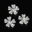 10 Pieces Alloy Flower Rhinestone Flatback Embellishment DIY Scrapbook Decoration 23mm