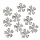 10 Pieces Alloy Flower Rhinestone Flatback Embellishment DIY Scrapbook Decoration 23mm
