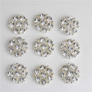 10 Pieces Crystal Rhinestone DIY Embellishments Flatback Buttons Jewelry Findings