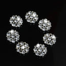 10 Pieces Crystal Rhinestone DIY Embellishments Flatback Buttons Jewelry Findings