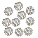 10 Pieces Crystal Rhinestone DIY Embellishments Flatback Buttons Jewelry Findings
