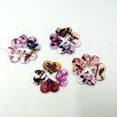 50 Pieces 2 Holes Wooden Buttons Wood Heart Shapes Floral & Birds Embellishment for Sewing Crafting Scrapbooking Cardmaking 20x25mm