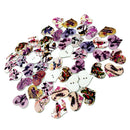 50 Pieces 2 Holes Wooden Buttons Wood Heart Shapes Floral & Birds Embellishment for Sewing Crafting Scrapbooking Cardmaking 20x25mm