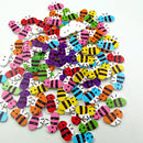 50 Pieces 2 Holes Wooden Buttons Wood Bee Shapes Embellishment for Sewing Crafting Scrapbooking Cardmaking