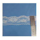 5 Yards 6.5cm Wide White Lace Ribbon Floral Trim Sewing Flower Lace Fabric Applique Clothing Accessories Crafts for Bridal Wedding Veils Dress DIY