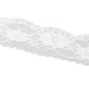 5 Yards 6.5cm Wide White Lace Ribbon Floral Trim Sewing Flower Lace Fabric Applique Clothing Accessories Crafts for Bridal Wedding Veils Dress DIY