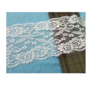 5 Yards 15cm White Stretch Lace Ribbon Floral Trim Sewing Flower Lace Fabric Applique Clothing Accessories Crafts for Bridal Wedding Veils Dress DIY