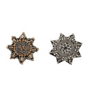5.5cm Beads Rhinestones Brooch Patches Crystal Applique Eight Pointed Star Sew on Clothes Shoes Bags Dolls Decoration Patch DIY Craft