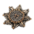 5.5cm Beads Rhinestones Brooch Patches Crystal Applique Eight Pointed Star Sew on Clothes Shoes Bags Dolls Decoration Patch DIY Craft