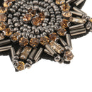 5.5cm Beads Rhinestones Brooch Patches Crystal Applique Eight Pointed Star Sew on Clothes Shoes Bags Dolls Decoration Patch DIY Craft
