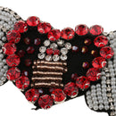 Heart Wing Rhinestone Beaded Patch Embroidery Sew on Appliques Garment Decoration