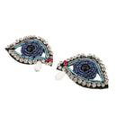 2 Pieces 6cm Rhinestone Patches Beaded Eyes Designs Sticker Stickers Embroidery Motif Applique Garment Kids Women DIY Clothes Badge