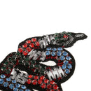 Pair of Iron on/Sew On Rhinestones Applique Beads Patches Embroidery Snake Badges Transfers Motif DIY Sewing Clothing Handbag Shoes Jeans Decoration
