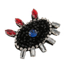 Eye Shape Embroidery Rhinestone Beaded Patch Clothes Applique Sew on Crafts