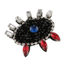 Eye Shape Embroidery Rhinestone Beaded Patch Clothes Applique Sew on Crafts