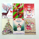 50 Pieces Printed Christmas Stamps Shape Wooden Buttons for DIY Sewing Clothing Decoration Kids Crafts