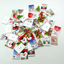 50 Pieces Printed Christmas Stamps Shape Wooden Buttons for DIY Sewing Clothing Decoration Kids Crafts
