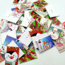 50 Pieces Printed Christmas Stamps Shape Wooden Buttons for DIY Sewing Clothing Decoration Kids Crafts