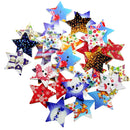 100 Pieces Christmas Star Shape Wooden Buttons for DIY Sewing Clothing Decoration Kids Crafts