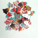 50 Pieces Christmas Bell Shape Wooden Buttons for DIY Sewing Clothing Decoration Kids Crafts