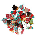 50 Pieces Christmas Bell Shape Wooden Buttons for DIY Sewing Clothing Decoration Kids Crafts