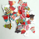 50 Pieces Christmas Bell Shape Wooden Buttons for DIY Sewing Clothing Decoration Kids Crafts