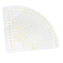 Sector Shape Clear Quilting Template Patchwork Sewing Ruler 0-130mm 0-90Â°